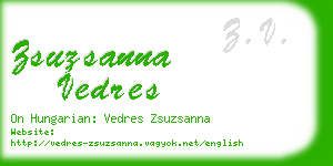 zsuzsanna vedres business card